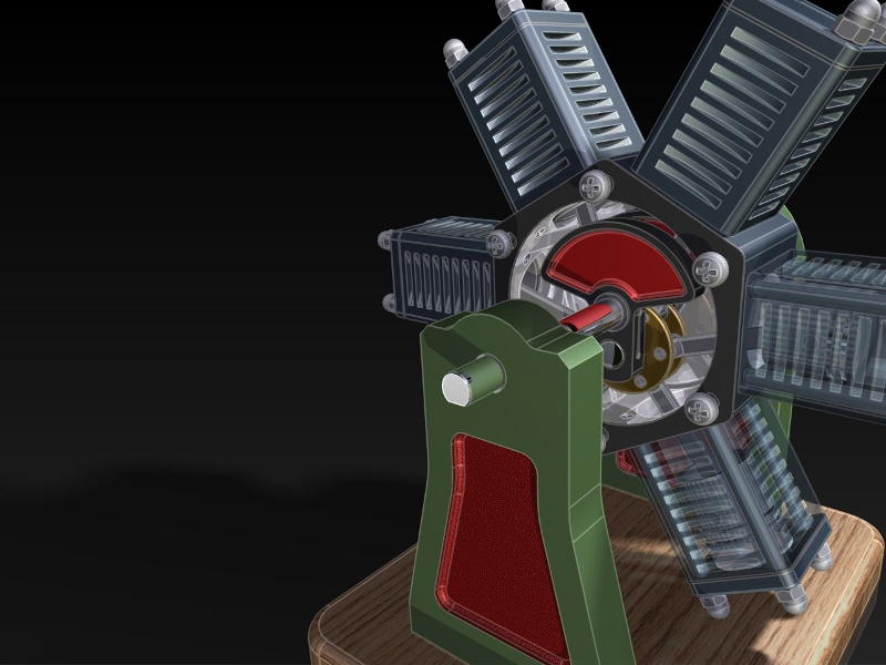 6 Cylinder Radial Engine